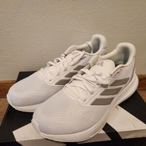 Adidas Woman's RunFalcon 5 Size 10 Womens Running Shoes White Athletic Sneakers